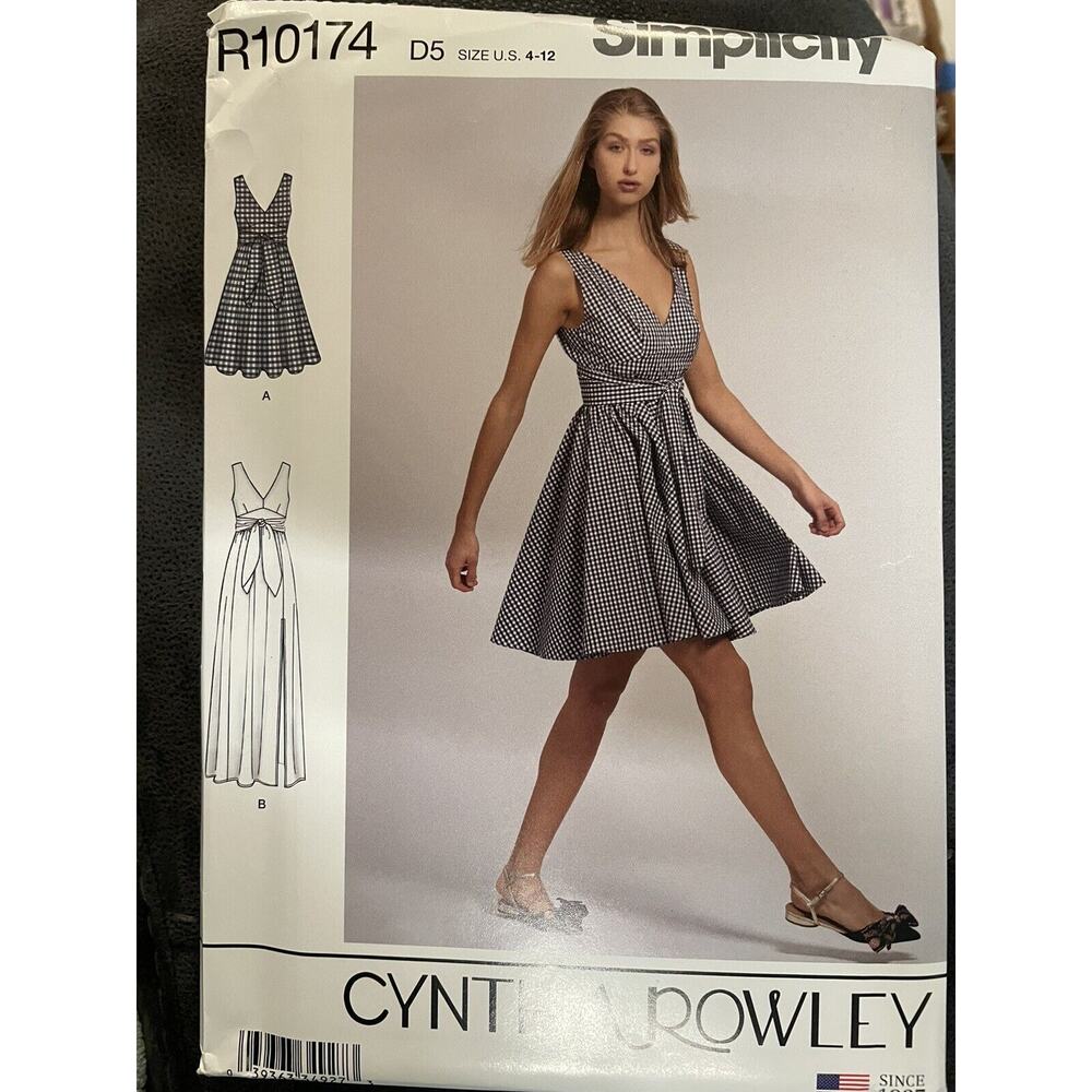 Simplicity R10174 D5 Size 4-12 Misses Dress 2 Lengths UNCUT Cynthia Rowley